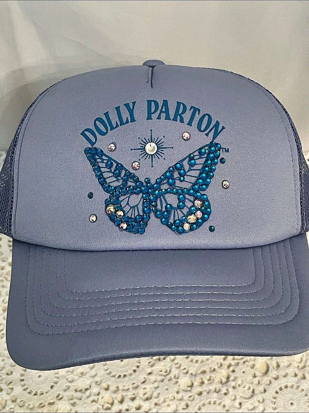 Dolly Parton butterfly trucker hat in Purple One Size New